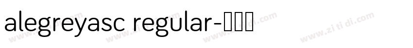 alegreyasc regular字体转换